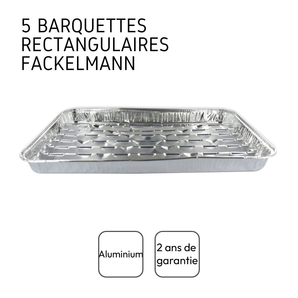 Lot de 5 barquettes en aluminium 34 x 23 cm Fackelmann - Mathon - 4