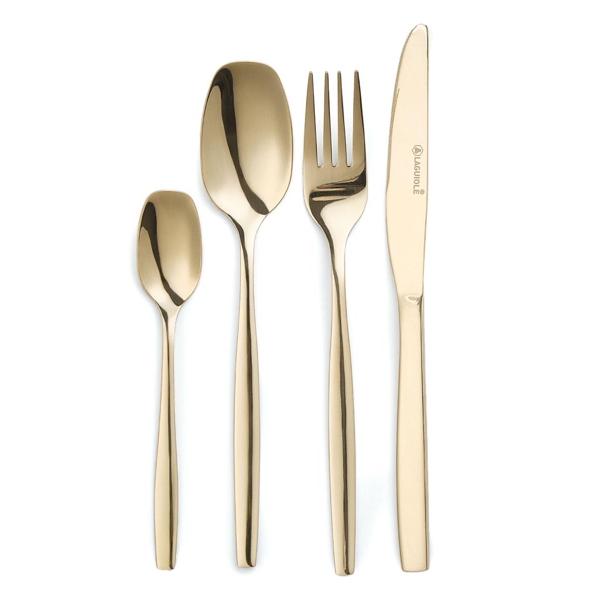 Ménagère 24 pièces - "Elora champagne" Laguiole Cuisson - Mathon - 1