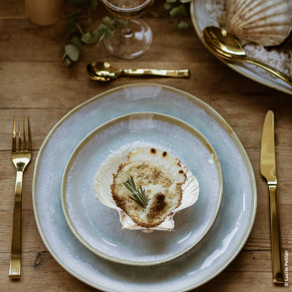 Side Doré - 24 couverts de table avec support de rangement nomade Couzon - Mathon - 4