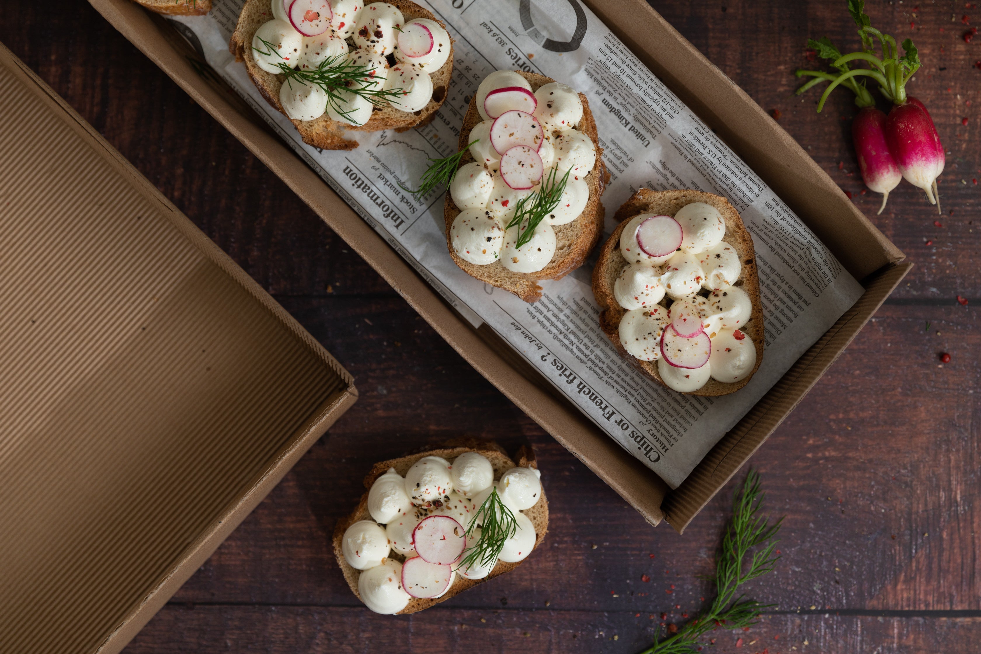 50Pcs - Plateau en carton kraft brun avec poignées  390x150x44mm FirstPack - Mathon - 2