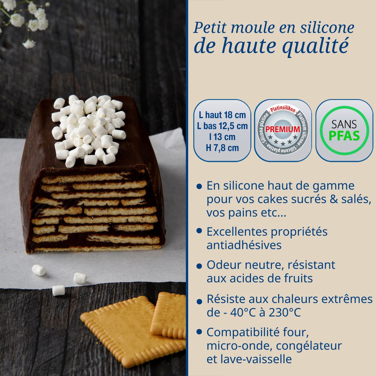 Petit moule à cake 18cm en silicone Dr Oetker Flexxibel Love Dr. Oetker - Mathon - 3