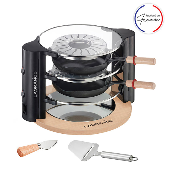 Raclette Evolution avec accessoires à fromage et deux grands poêlons Lagrange - Mathon - 2