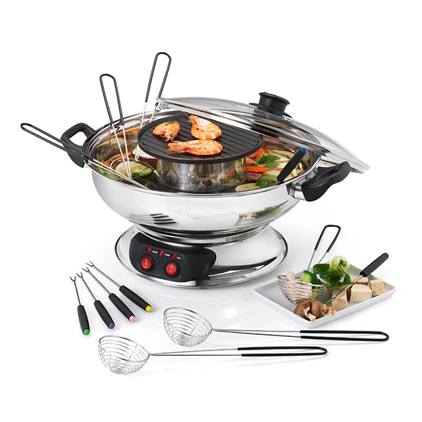 Appareil à fondue asiatique 1950 W KCP.FOND-ASIA Kitchen Chef Professional - Mathon - 1
