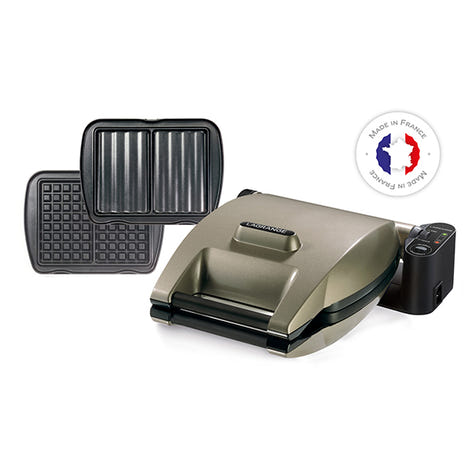 Gaufrier électrique 2 plaques Premium Gaufres® taupe 1200 W Lagrange - Mathon - 1