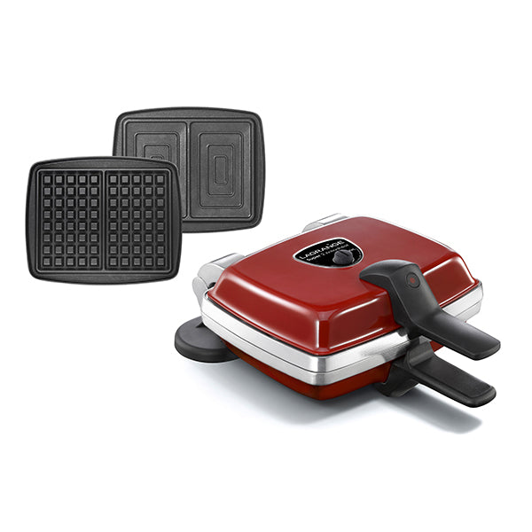 Gaufrier électrique 2 plaques Super 2 Antiadhésif rouge 1000 W Lagrange - Mathon - 1