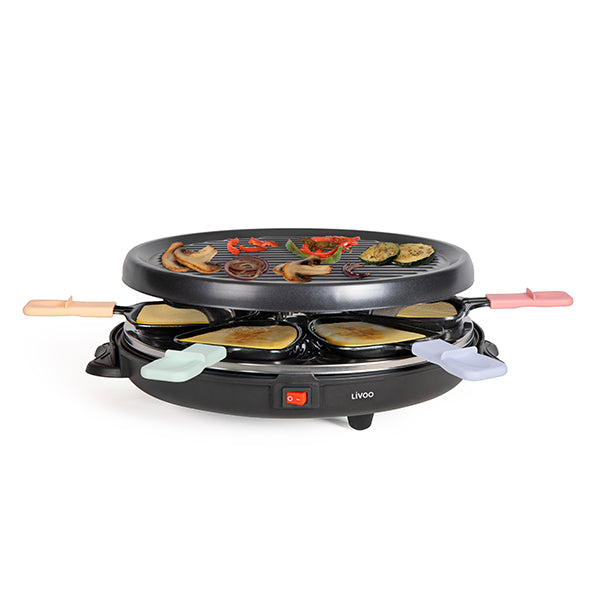 Appareil à raclette 6 personnes rond 800 W Livoo - Mathon - 4