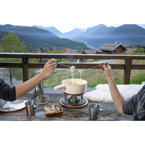 Service à fondue tradition crème 2,6 L 6 personnes Livoo - Mathon - 2