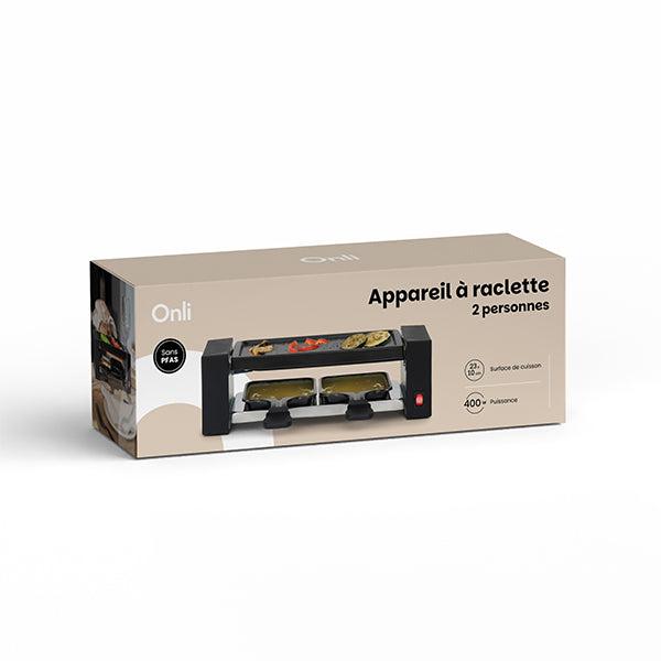Appareil à raclette 2 personnes connectable noir ON1010N 400 W Onli - Mathon - 6
