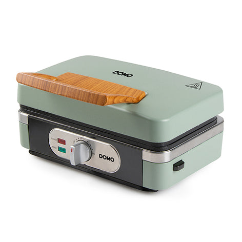 Appareil 3-en1 croque, gaufre et grill Snackmaker coloris sauge 1000 W DO9276C Domo - Mathon - 1