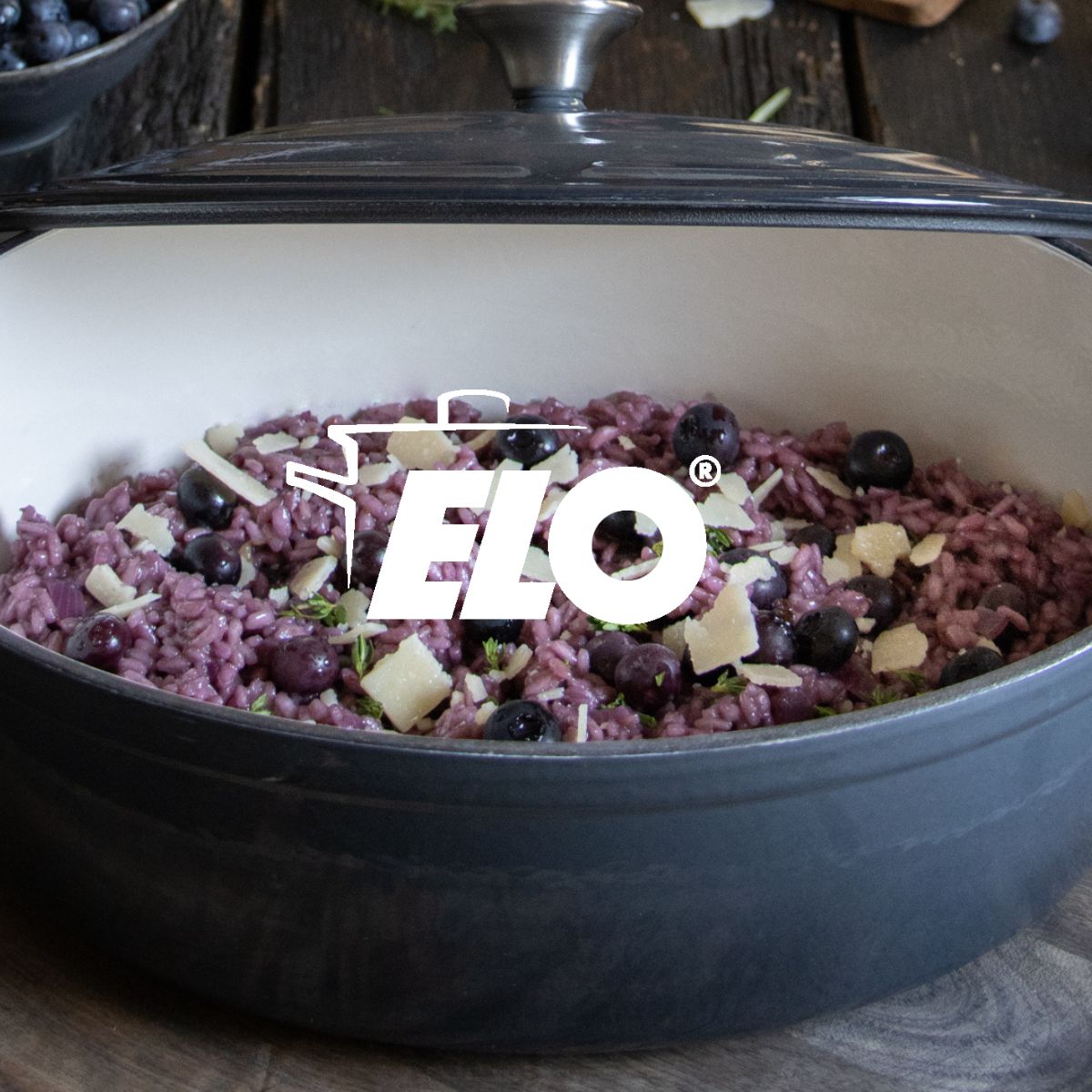 Cocotte en fonte émaillée basse gris classique 28 cm 2,8 L Elo - Mathon - 9