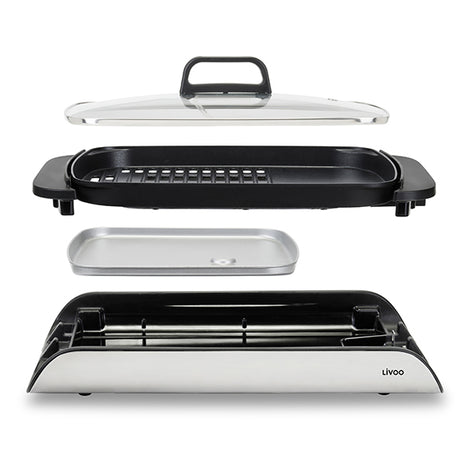 Plancha grill avec couvercle 2000W DOC321 Livoo - Mathon - 2