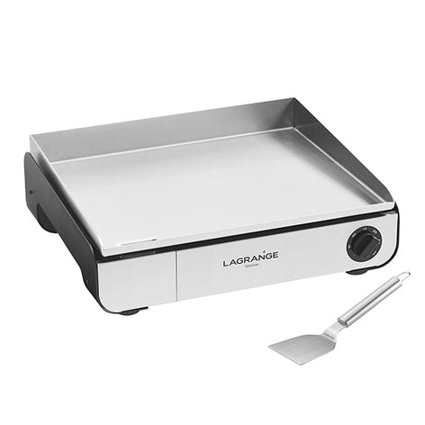 Plancha électrique Pro 50 noire et spatule en inox Lagrange - Mathon - 1