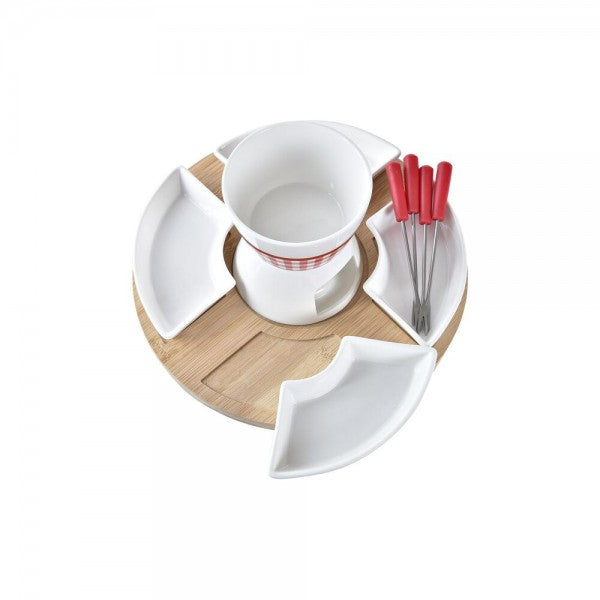 Fondue Dkd Home Decor Rouge 26,5 X 26,5 X 1,5 Cm (10 Pcs) DKD - Mathon - 2