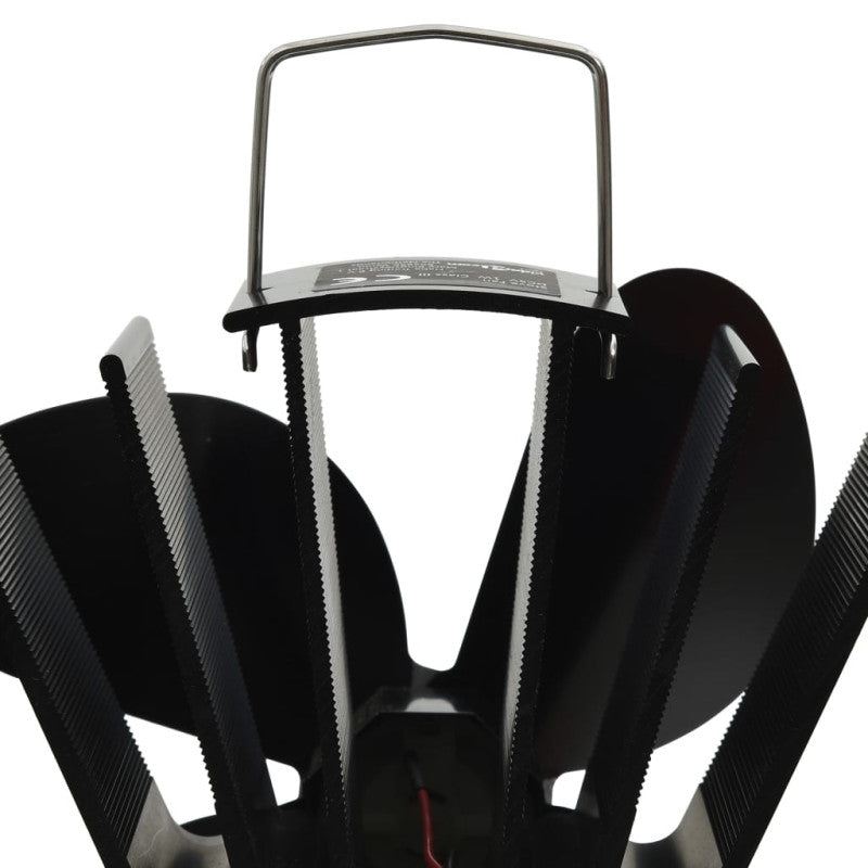 Ventilateur De Poêle Alimenté Par Chaleur 4 Pales Noir VIDAXL - Mathon - 6