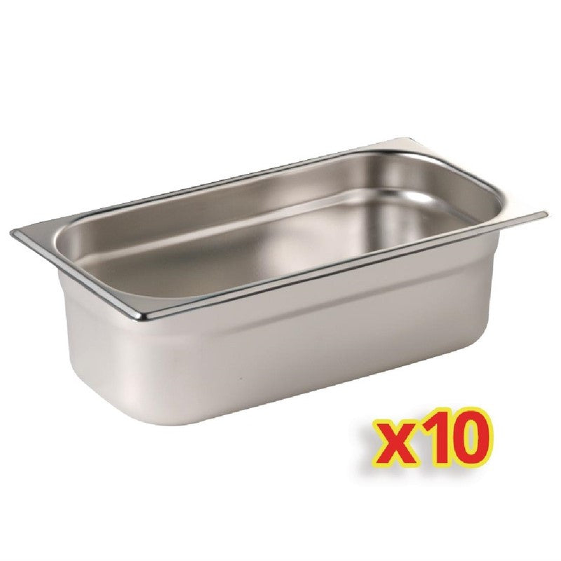 Bac Inox GN 1/4 Lot de 10 - Vogue - Mathon - 1