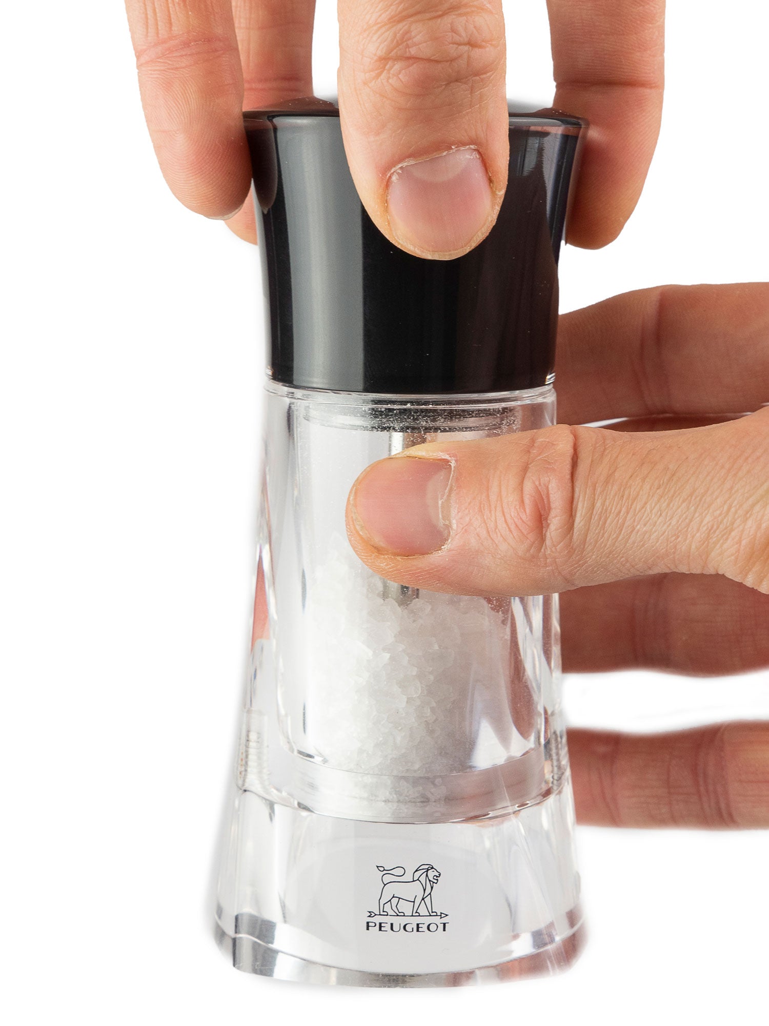 Molène Moulin à sel manuel en acryl couleur noir 14 cm Peugeot - Mathon - 5