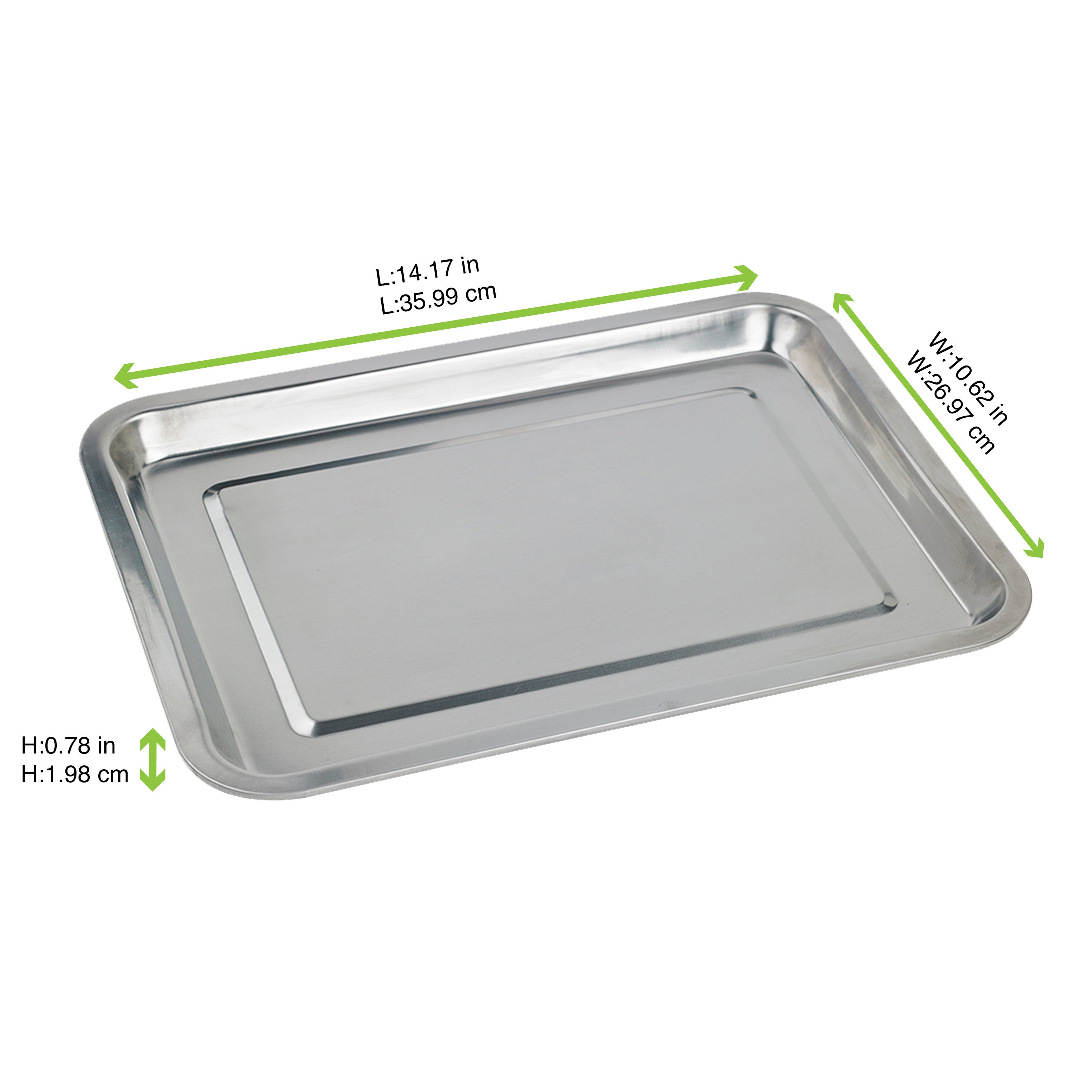20Pcs - Plateau de service NoxTray en acier inoxydable  360x270x20mm FirstPack - Mathon