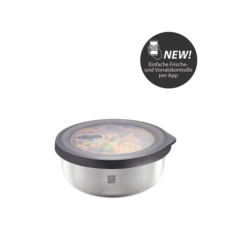 Boîte conservation fraîcheur Provido diam 17 cm 1l en acier inoxydable Gefu - Mathon - 1