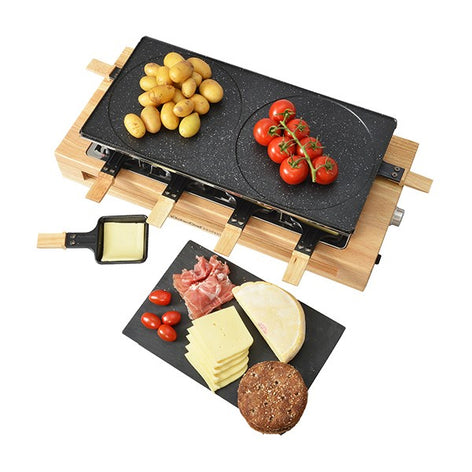 Lot appareil à raclette et appareil à fondue en bois Kitchen Chef Professional - Mathon - 2
