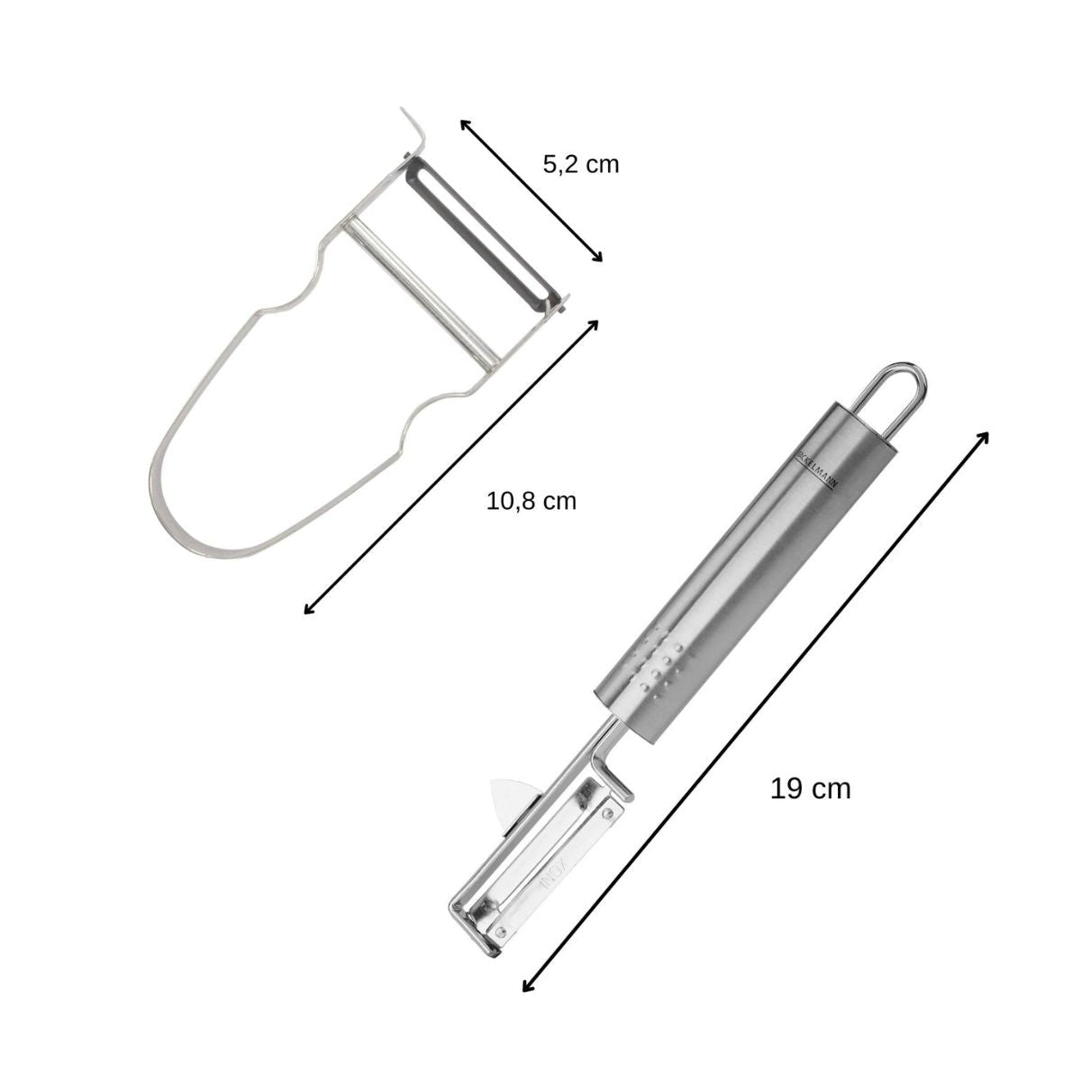 Duo Eplucheur à légumes pendule 19 cm et rasoir à légumes Castor inox 11 cm Fackelmann - Mathon - 4