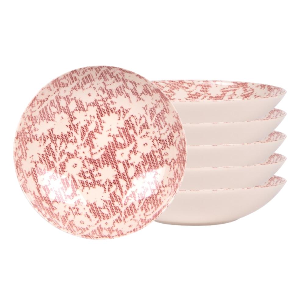 Assiette creuse Léa rouge 22 cm (lot de 6) Table passion - Mathon - 1