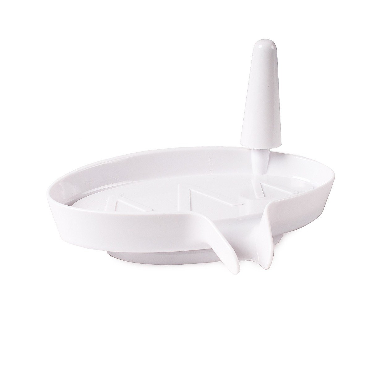 Porte savon blanc avec support bagues Astuceo - Mathon - 1