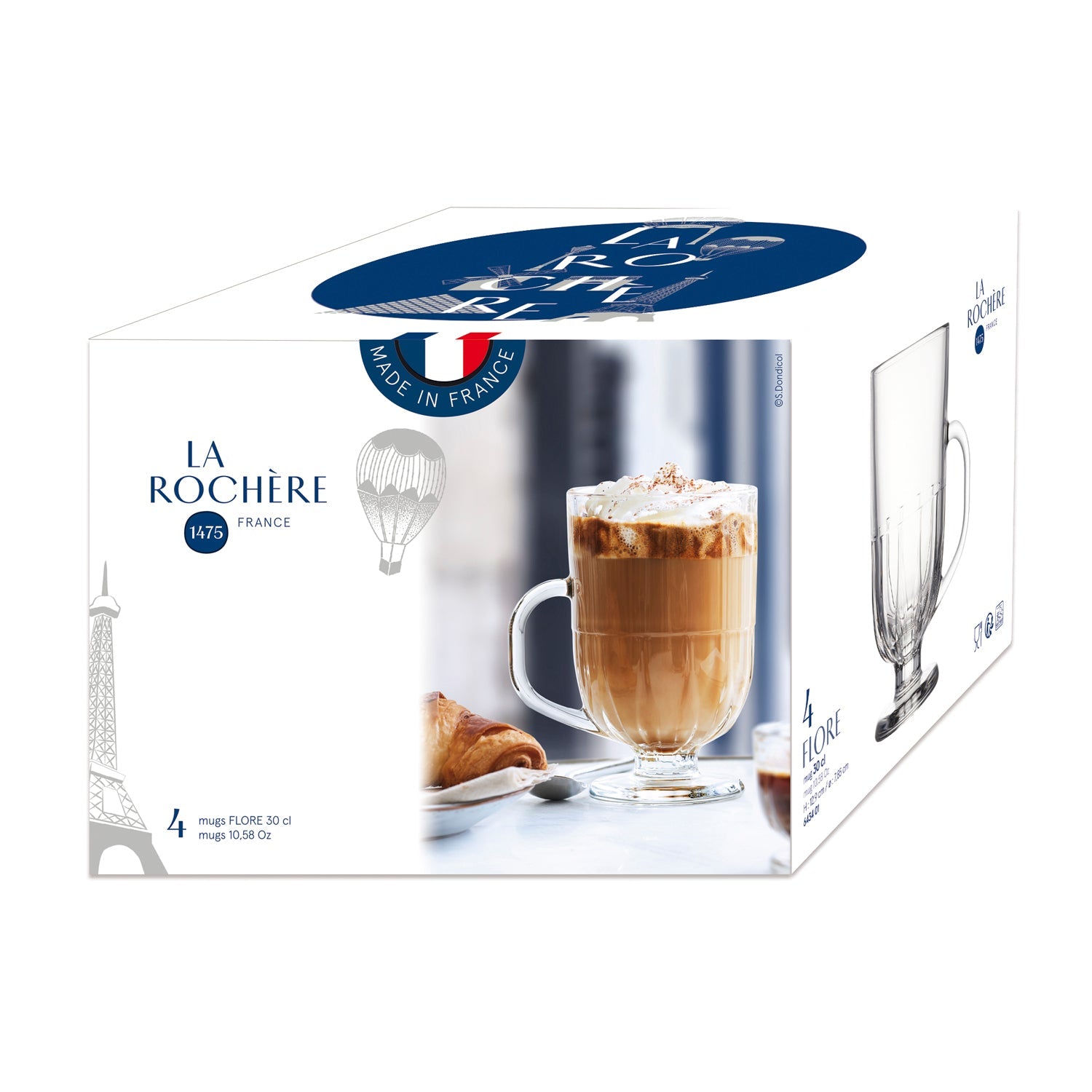 Lot de 4 mugs La Rochère - Mathon - 5