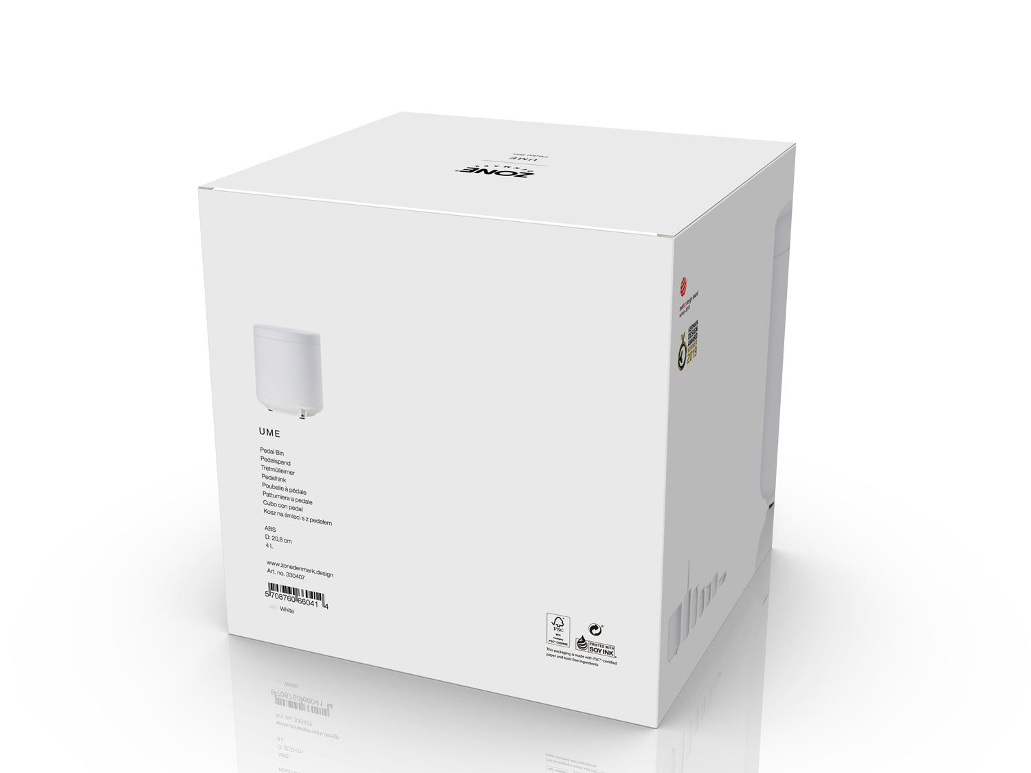 Poubelle à pédale UME en abs Blanc Zone Denmark - Mathon - 4