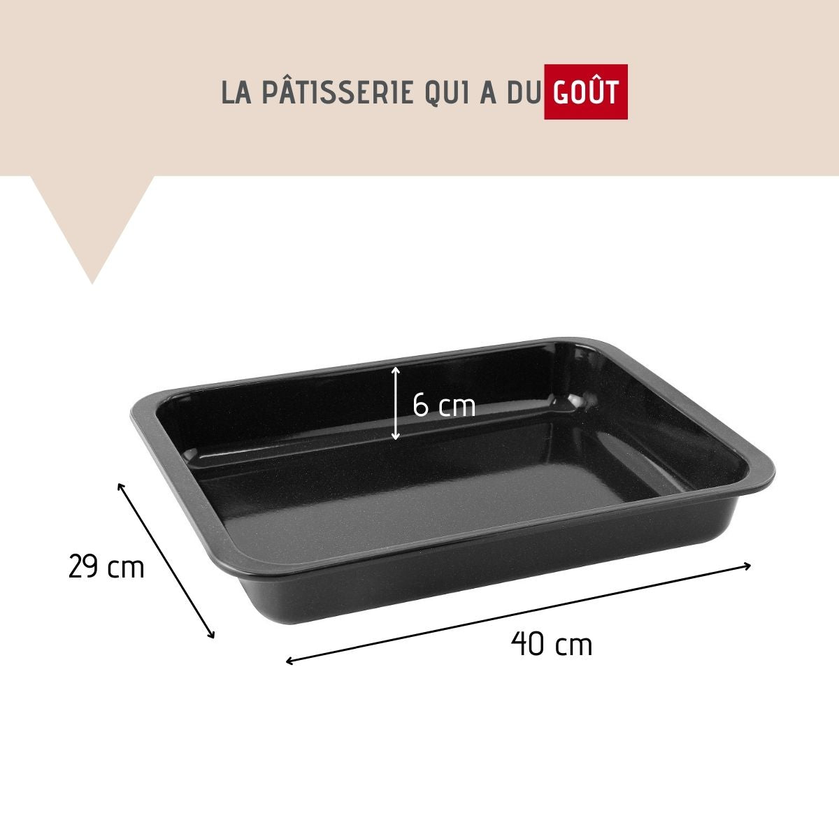 Plat à four XXL rectangle 40 x 29 cm en acier émaillé Zenker Spécial Cooking Zenker - Mathon - 3