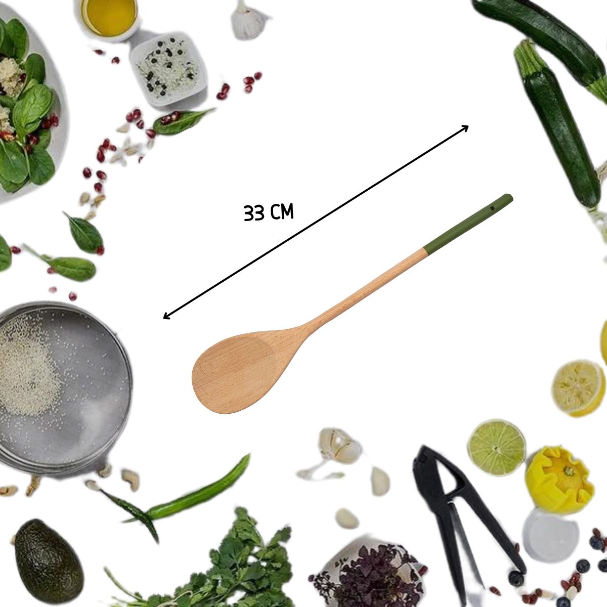 Cuillère en bois 33 cm  Wood Edition Fackelmann - Mathon - 3