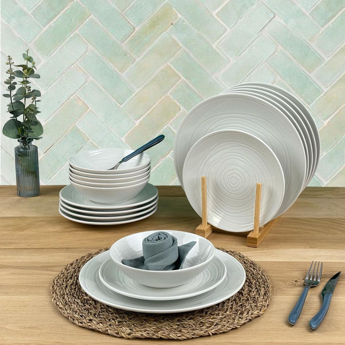 Vibe Blanc - Service de vaisselle 18 pièces Médard de Noblat - Mathon - 6