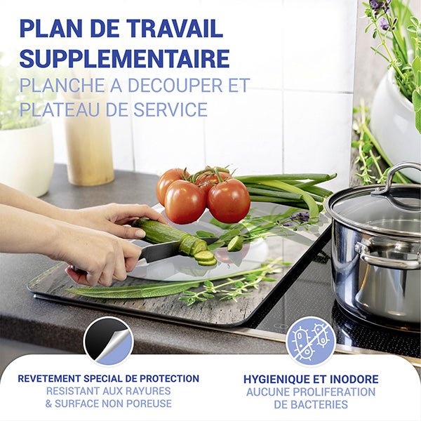 2 couvre-plaques protection motifs Jardin de fines herbes Wenko by Maximex - Mathon - 5