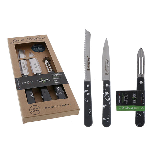 Coffret de 3 couteaux de cuisine Sense Black Edition Jean Dubost - Mathon - 1