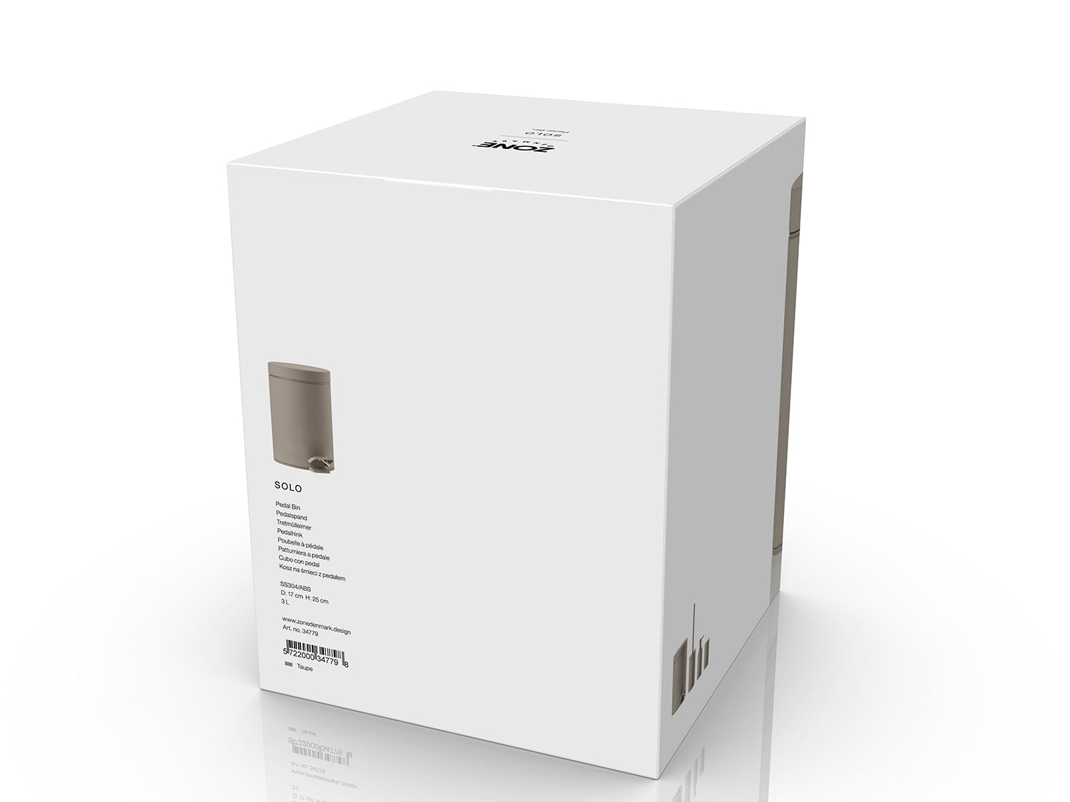 Poubelle à pédale Solo en Acier 18/8 Taupe Zone Denmark - Mathon - 4