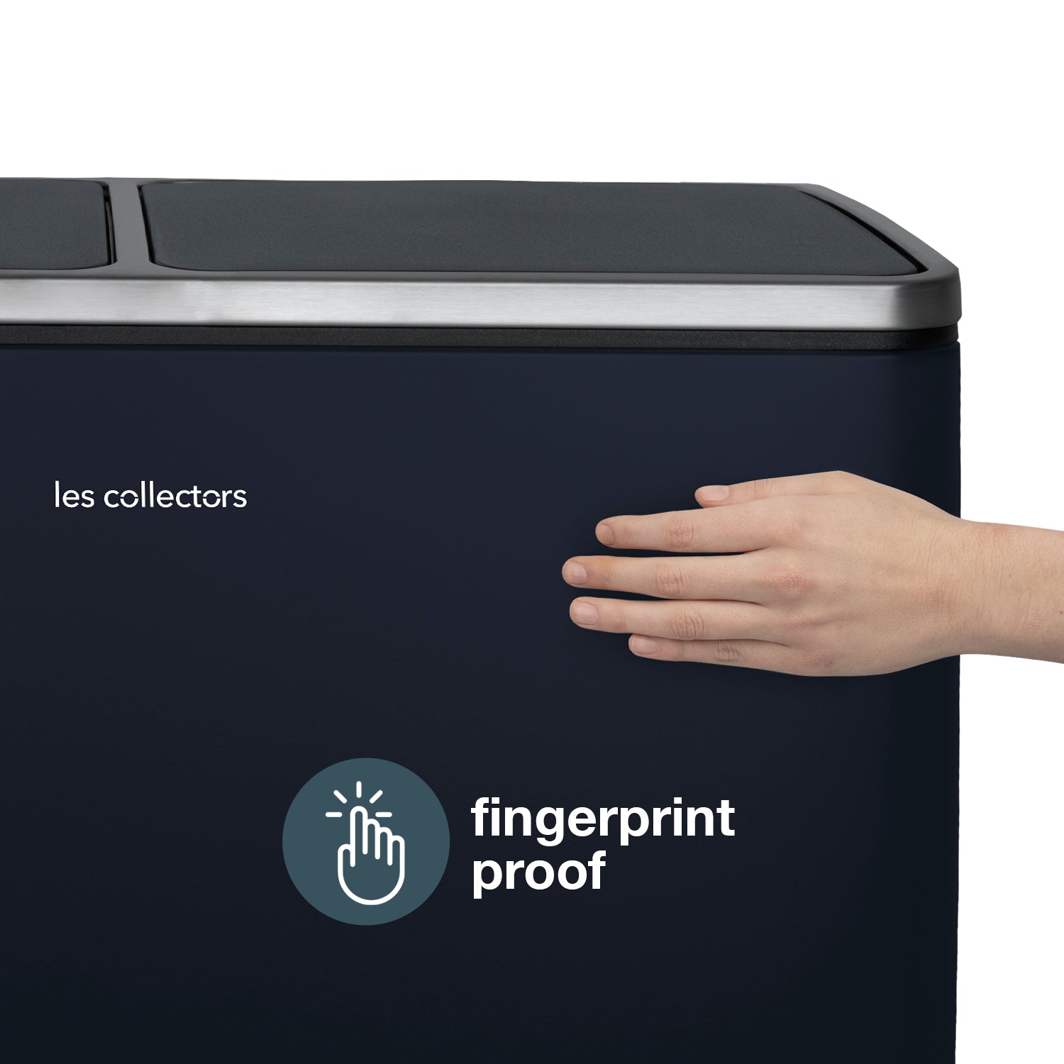 Poubelle de tri à pédale 2 x 30L, midnight blue edition - N°908 Les Collectors - Mathon - 4