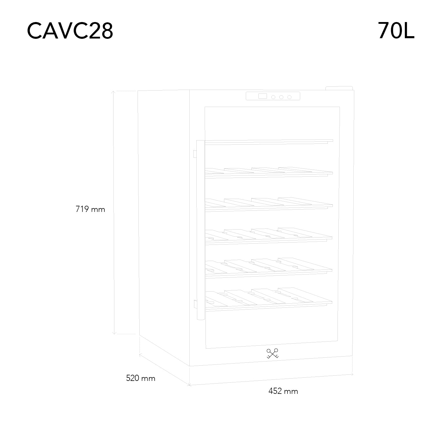 Cave à vin 28 bouteilles pose libre - CAVC28 Les Petits Champs - Mathon - 3