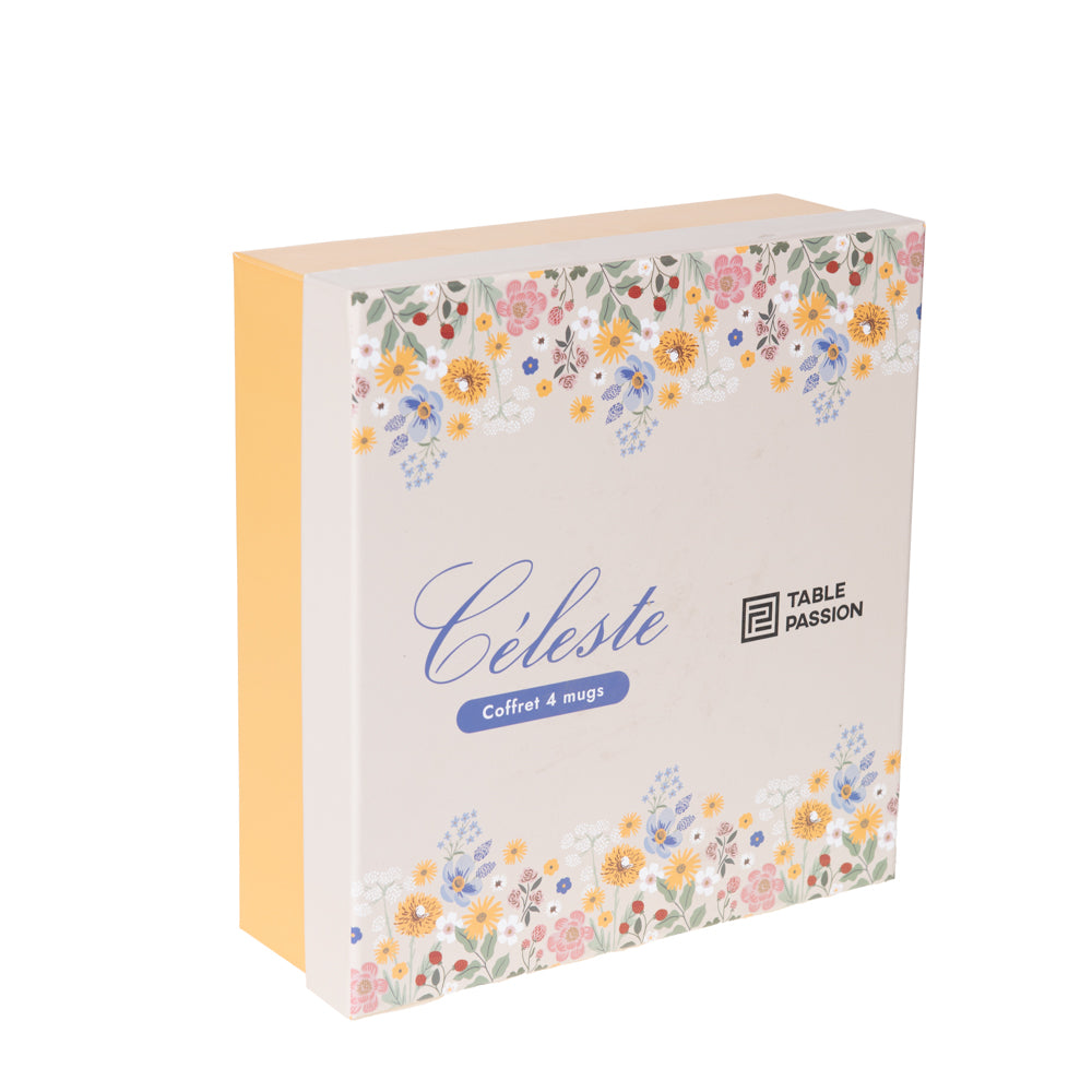 Coffret de 4 mugs Céleste 38 cl Table passion - Mathon - 2