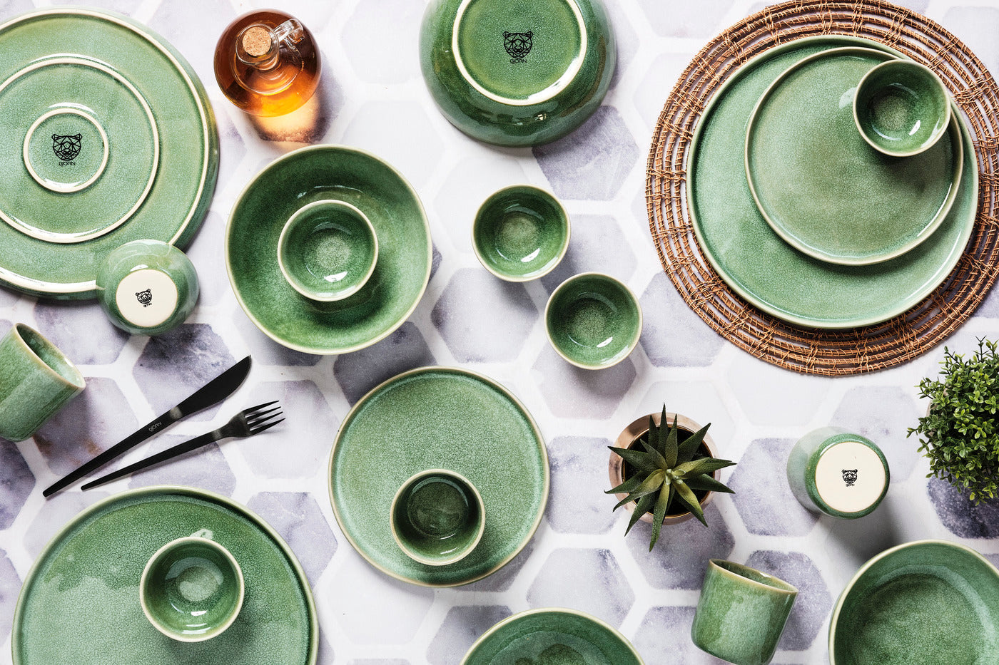 Bol MAGMA Ø18,5cm - 6 pièces - Menthe Björn - Mathon - 6