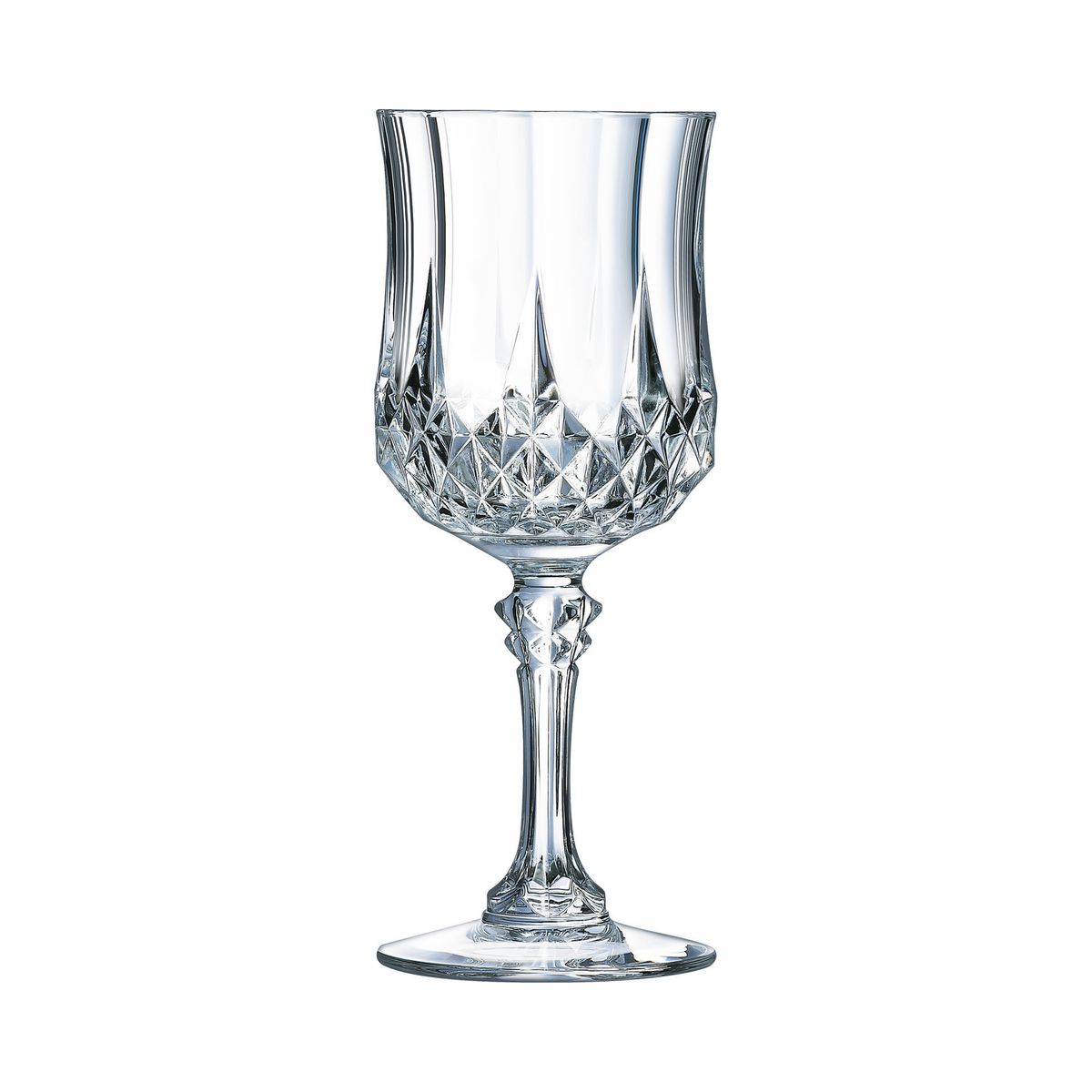 6 verres à pied 25cl Longchamp - Cristal d