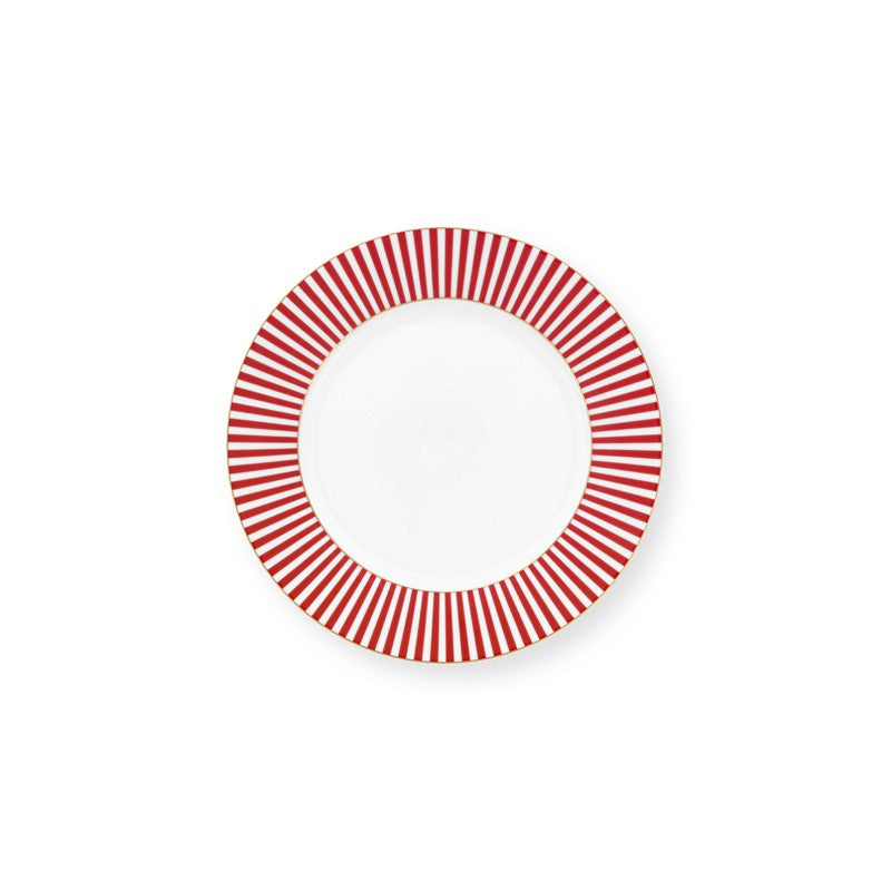 Lot de 6 Assiettes dessert Royal Stripes Rose - 21cm Pip Studio - Mathon
