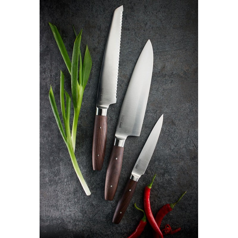 Couteau à pain Enno 21 cm avec lame dentelée en acier et bois de noyer Gefu - Mathon - 3