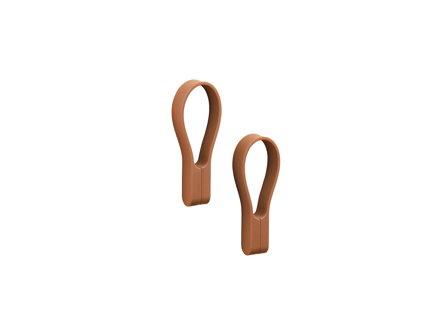 Set de 2 sangles magnétiques pour serviette LOOP MAGNET en silicone Ocre brun Zone Denmark - Mathon - 1
