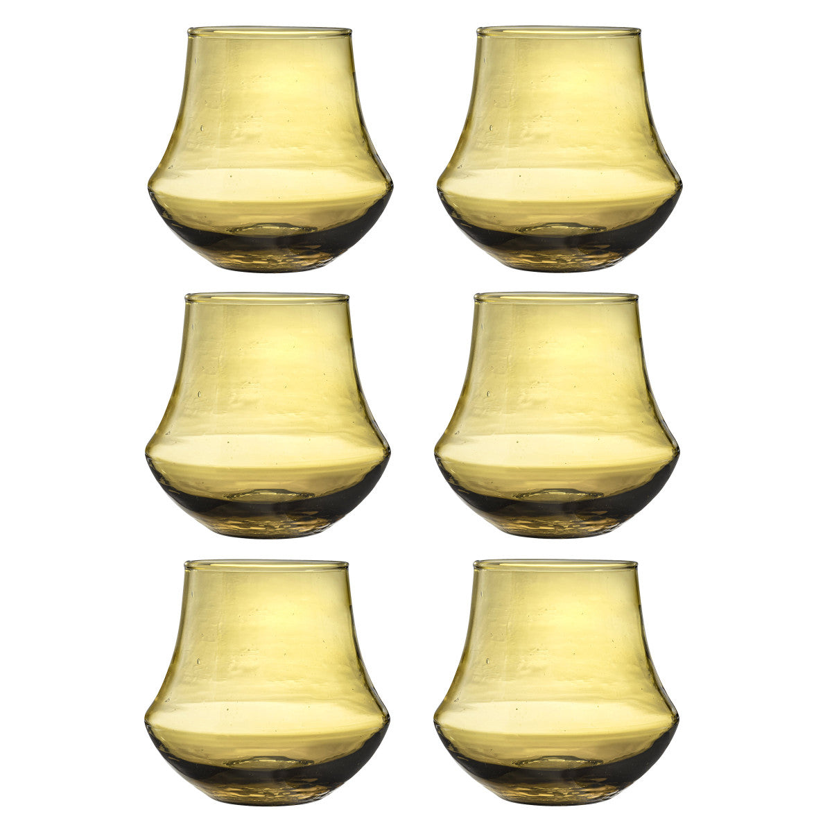 Nour Ambre - Lot de 6 verres à dégustation 28 cl recyclé soufflés bouche Médard de Noblat - Mathon - 1