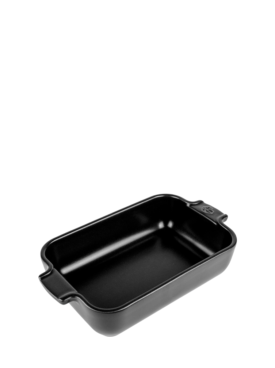 Appolia Plat four céramique individuel rectangle noir satin 22 cm Peugeot - Mathon - 1