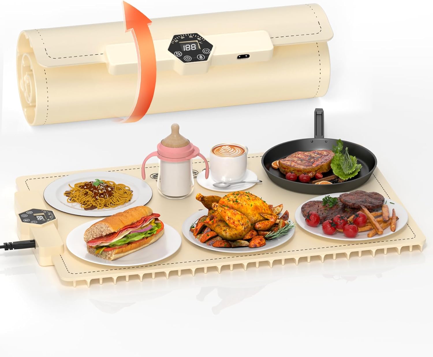 Chauffe Plat Électrique Blanc pour Assiettes Vendos85 - Mathon