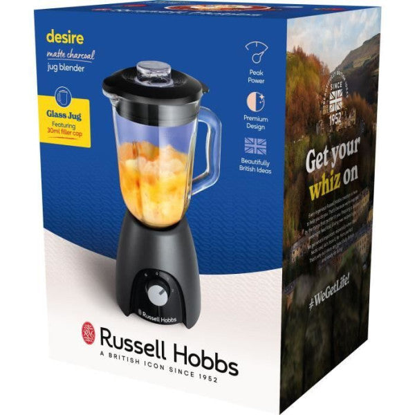 Blender  - Russel Hobbs - Desire Matte Charcoal - 650 W - 2 Vitesses + Russell Hobbs - Mathon - 4