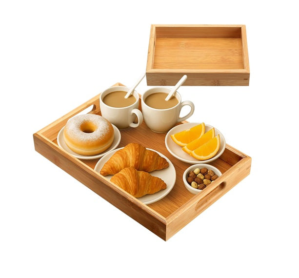 Plateaux de Service en Bois avec Poignées – Lot de 2 Vendos85 - Mathon