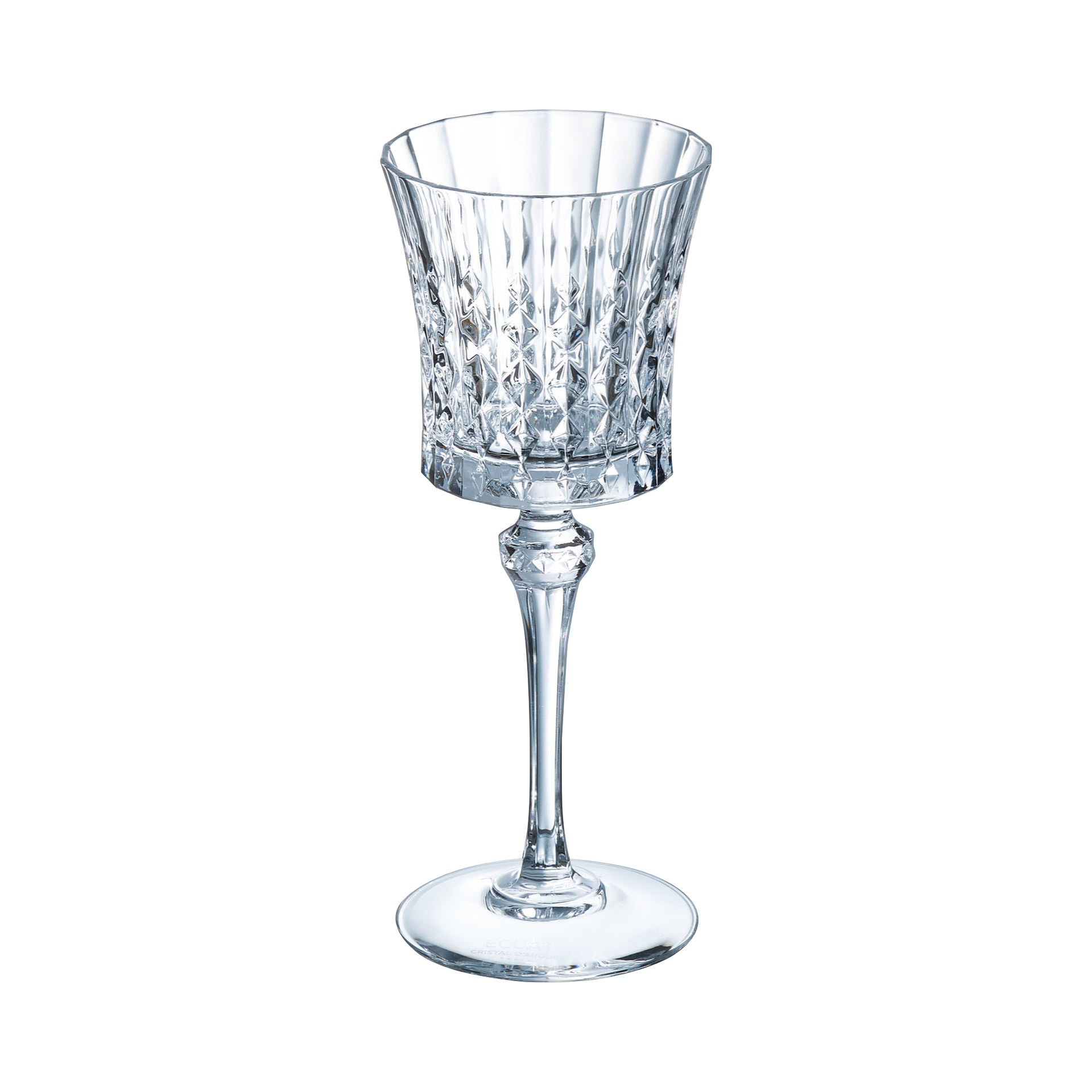 4 verres à pied 19cl Lady Diamond Cristal d