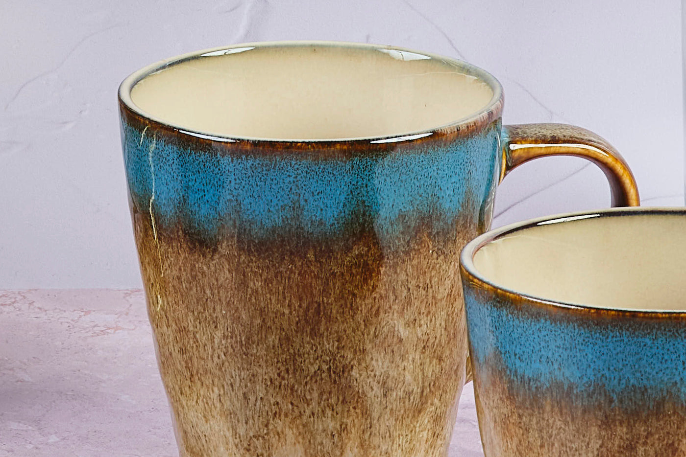 Lot de 6 mugs en grès marron 40cl Björn - Mathon - 5