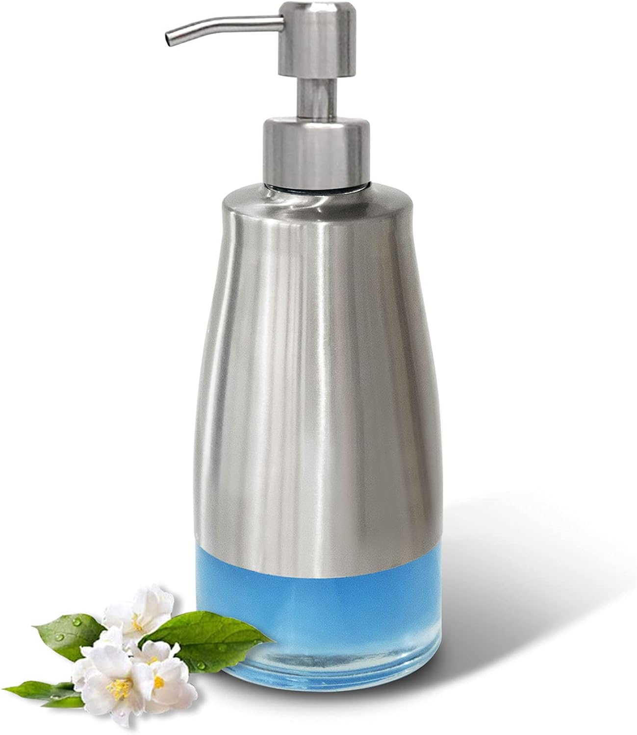 Distributeur de savon noir en verre et acier inoxydable de 300 ml Vendos85 - Mathon